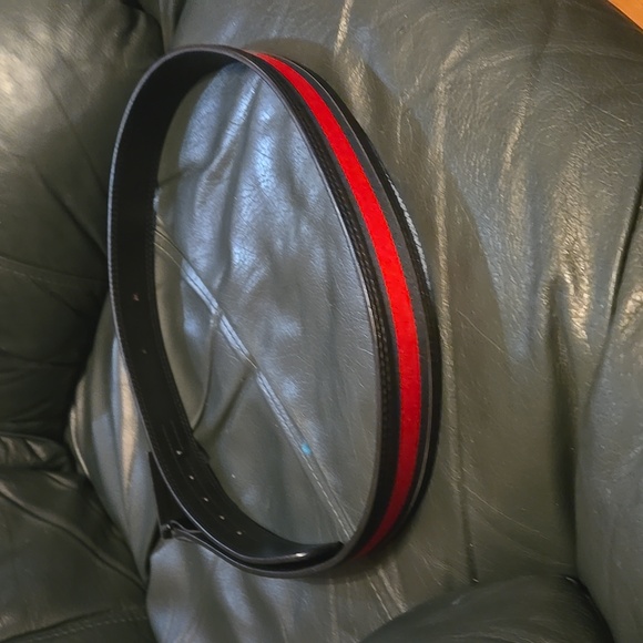 Gucci "Bee"Placard Belt:Green and Red Stripe onto leather - Picture 11 of 14